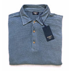 Faherty Polo Shirt Men's XL Reserve Short Sleeve Linen Deep Marine Blue NEW