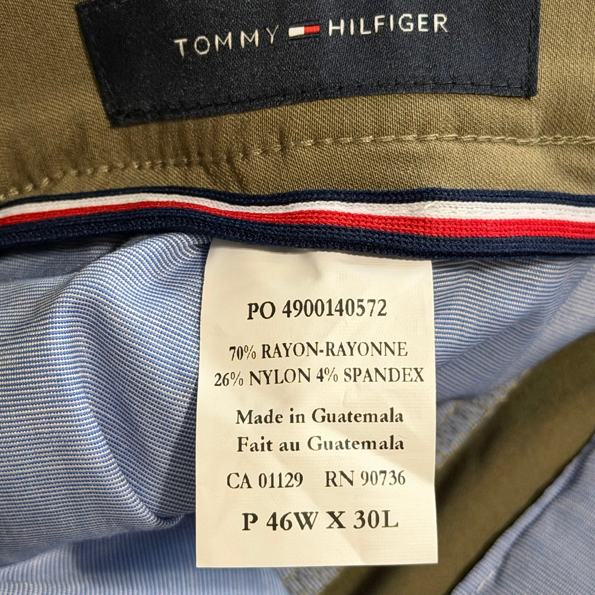 Tommy Hilfiger Dress Pants Men's 46"x30" THFlex Tate Stretch Waistband Sage