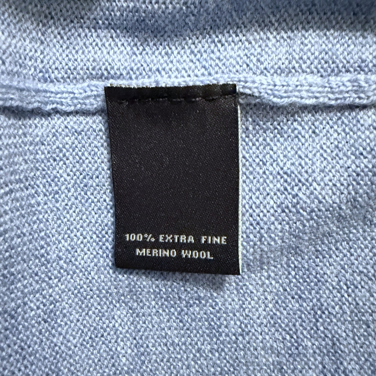Hart Schaffner Marx Sweater Men's 3XB Big & Tall V-Neck Merino Wool Lt Blue