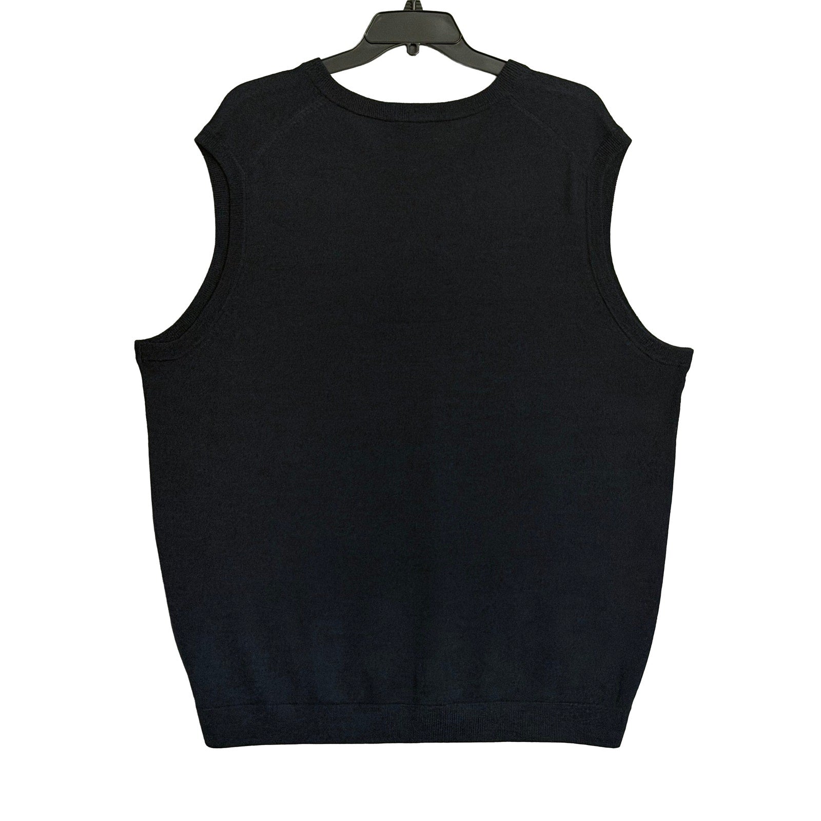 Hart Schaffner Marx Sweater Vest Men's 2XT Big & Tall V-Neck Wool Black NWT