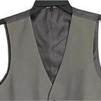 Alfani Vest Men's Small Tuxedo Vest Slim Fit Stretch Fabric Grey & Black