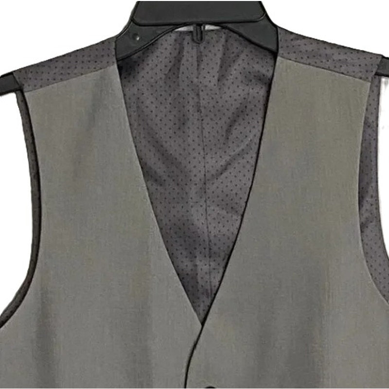 Alfani Vest Men's Small Tuxedo Vest Slim Fit Stretch Fabric Grey & Black