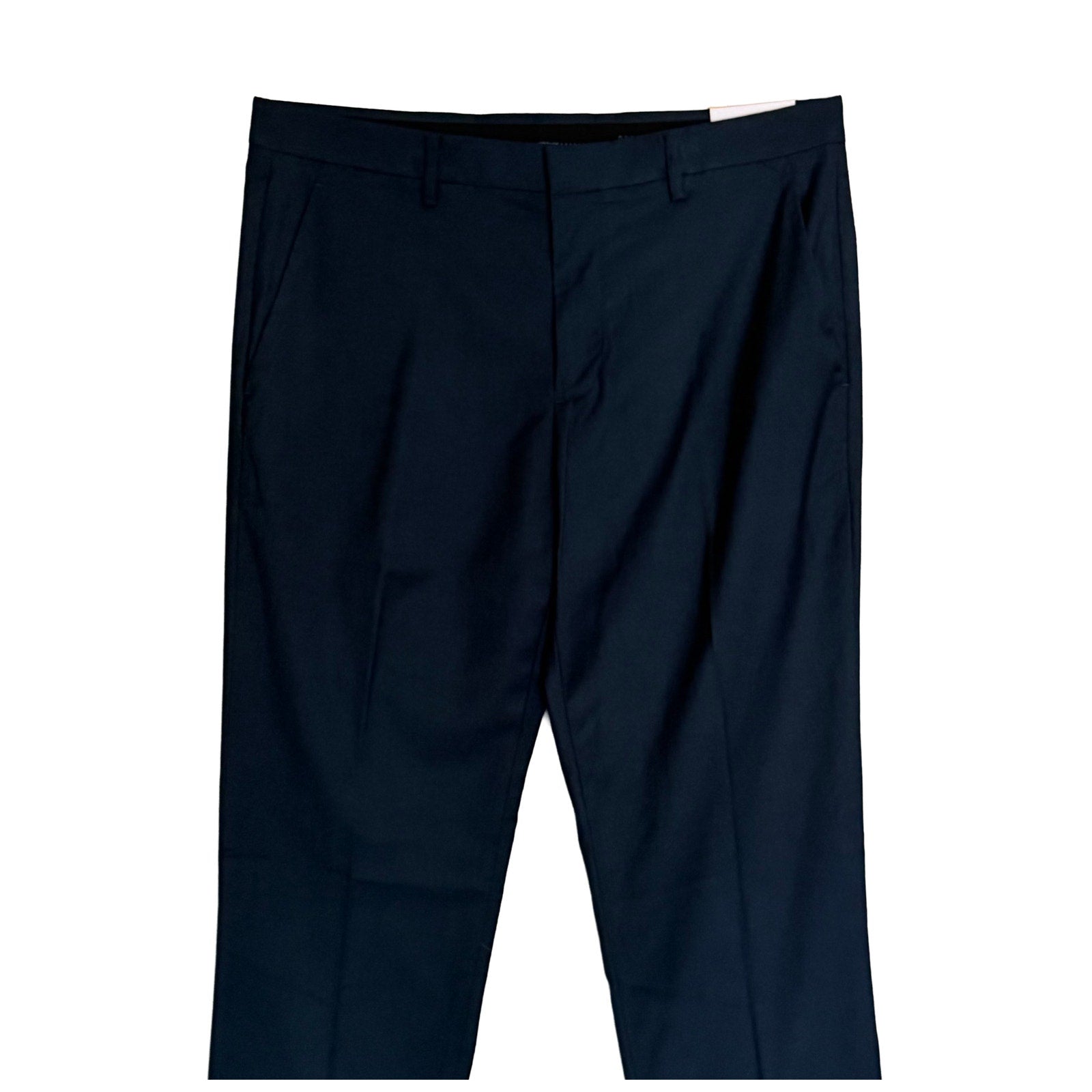 Perry Ellis Portfolio Pant Men's 33"x32" Slim Fit Flat Front Total Eclipse
