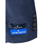 Nautica Sport Coat Men's 42 Regular Corduroy Modern Fit Stretch Dark Blue