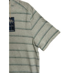 Tommy Bahama Henley Men's Large Short Slv "Soleil Stripe Henley" Overcast