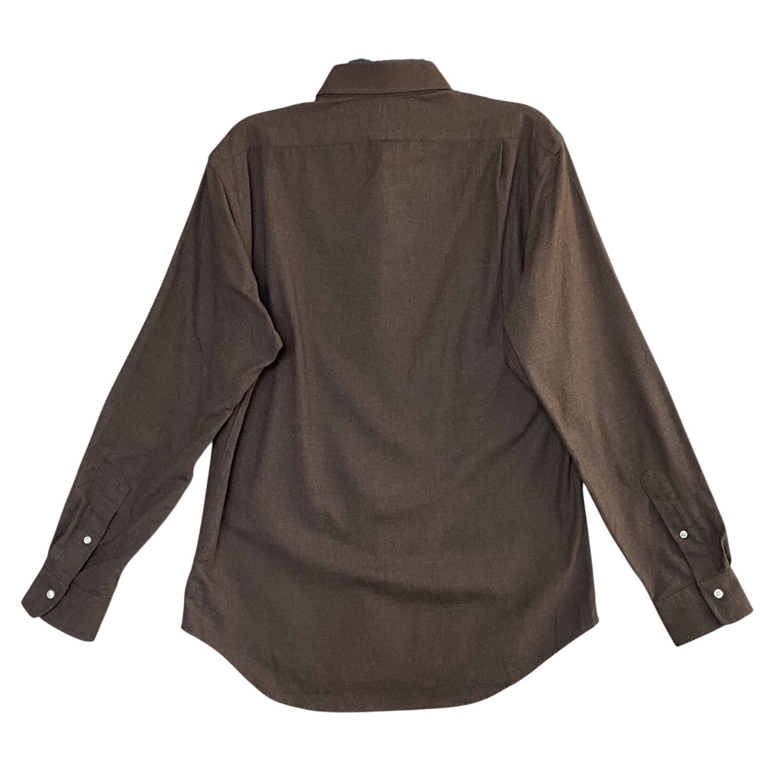 Polo Ralph Lauren Shirt Men's Medium Classic Fit Performance Long Slv Brown