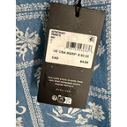 RVCA Casual Shirt Men's Small Regular Fit Button-Up Blue Floral Frame