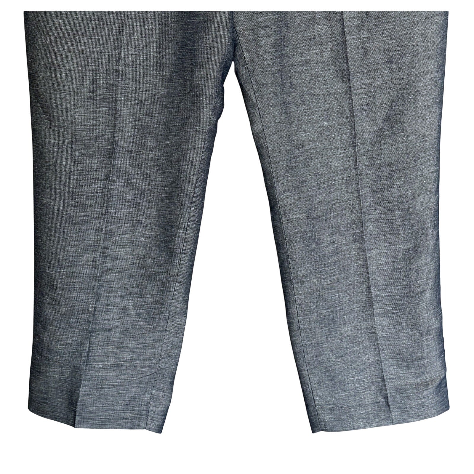 Perry Ellis Portfolio Pants Men's 42"x30" Modern Fit Linen Blend Blueprint