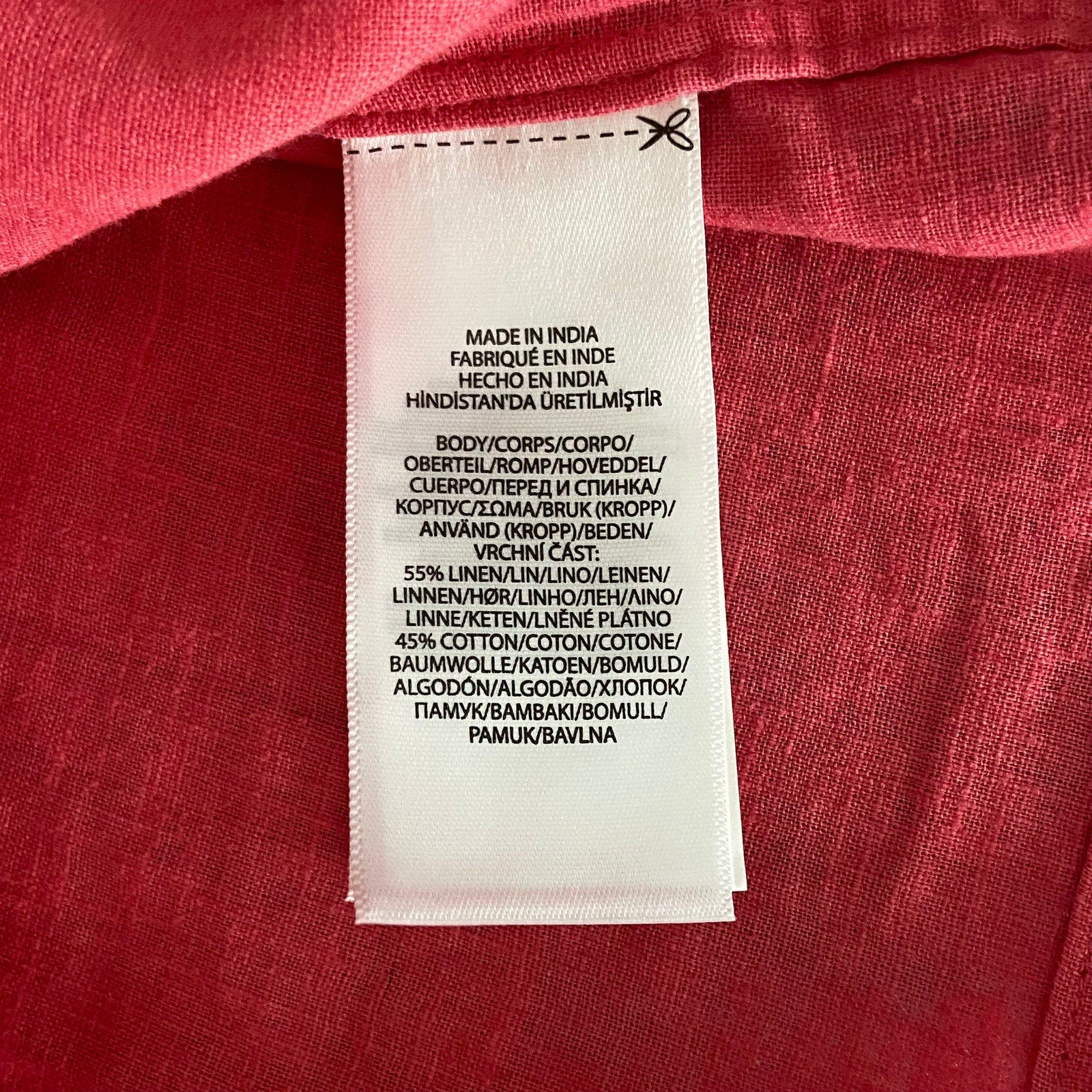 Polo Ralph Lauren Shirt Men's Small Classic Fit Short Slv Linen Blend Red