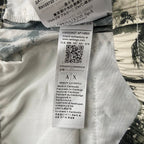 Armani Exchange Shorts Men's 36W Cotton Bermuda Shorts Green Tropical Print