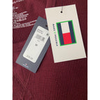 Tommy Hilfiger T-Shirt Men's Medium Long Sleeve Waffle-Knit Crew Neck Maroon