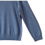 Polo Ralph Lauren Men's XXL Quarter-Zip Wool Sweater Italian Yarn Blue