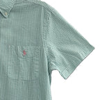 Polo Ralph Lauren Shirt Men's Small Classic Fit Short Sleeve Seersucker Green