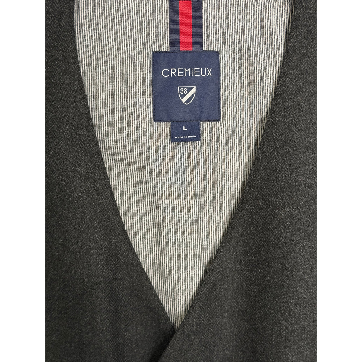 Daniel Cremieux Herringbone Vest Men's Large St. Moritz Wool Blend Charcoal