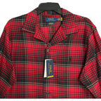 Polo Ralph Lauren Men's Medium Performance Camp Shirt Classic Fit Red Black
