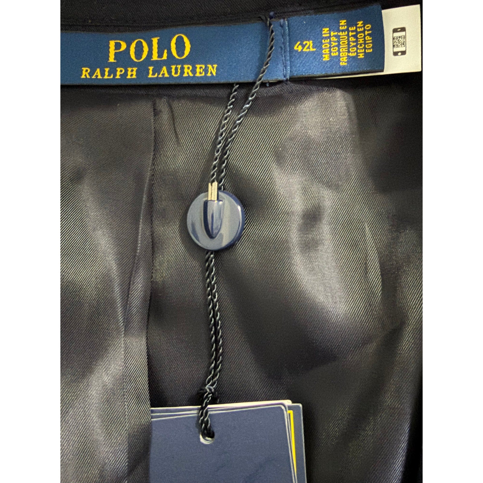 Lauren Ralph Lauren Performance Suit Coat Men's 42L Modern Fit Solid Navy