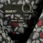 Quieti Button-Up Shirt Men's XXL Long Sleeve Stretch Cotton Black Red Floral