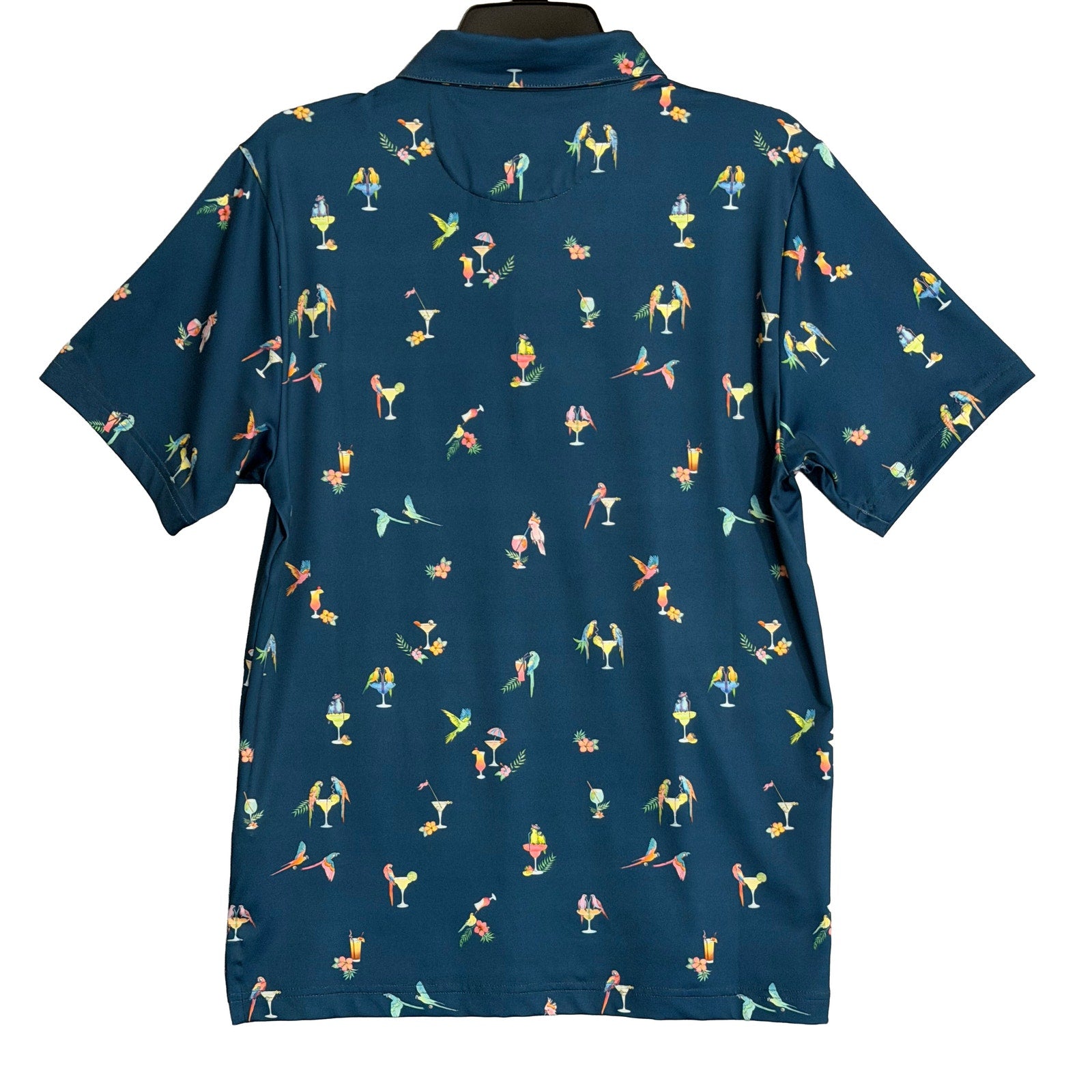 William Murray Polo Shirt Men's Small "Birdie Juice Polo" Short Sleeve Blue