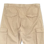Hustle Gang Cargo Pants Men's 40"x32" Scratch Line Latte Cotton
