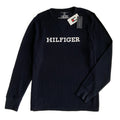 Tommy Hilfiger Tee Men's XL Long Sleeve Waffle-Knit Crew Neck Navy Blue