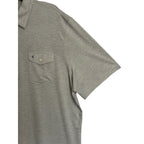 Criquet Polo Shirt Men's XXL Stretch Short Sleeve Grey Micro-Stripe