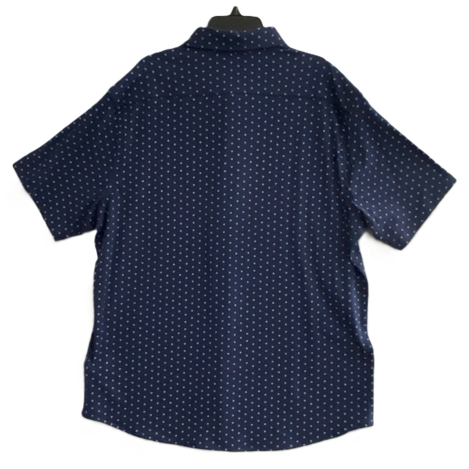 Daniel Cremieux Shirt Men's Large Short Sleeve Button-Up Supima Cotton Blue