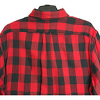 Polo Ralph Lauren Men's Large Classic Fit Linen Shirt Red Black Check