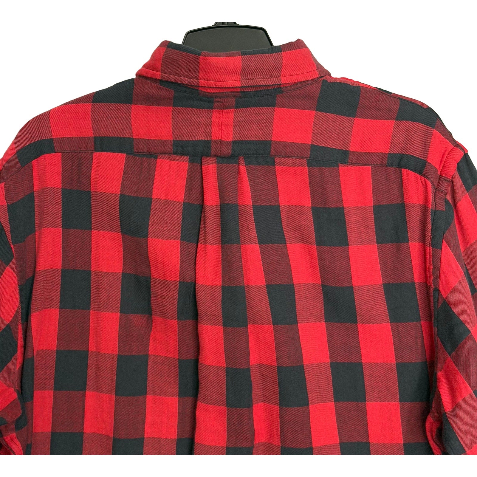 Polo Ralph Lauren Men's Large Classic Fit Linen Shirt Red Black Check