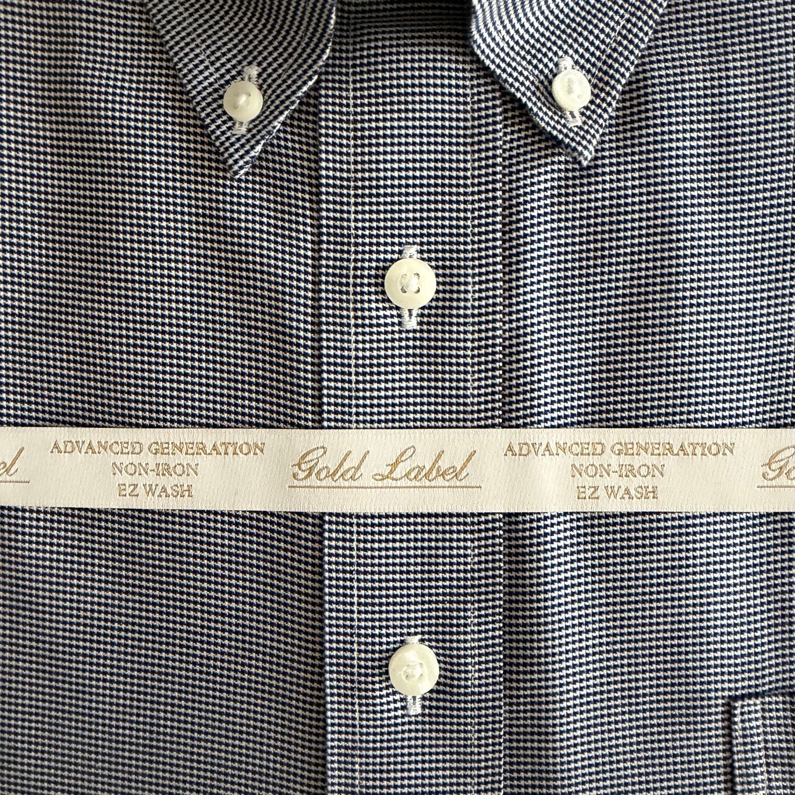 Roundtree & Yorke Shirt Big & Tall Men's 18.5 36/37 Dress Shirt Navy Blue