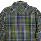 Mizzen+Main Men's XXL Trim Fit City Flannel Twill Shirt Olive Thomas Plaid