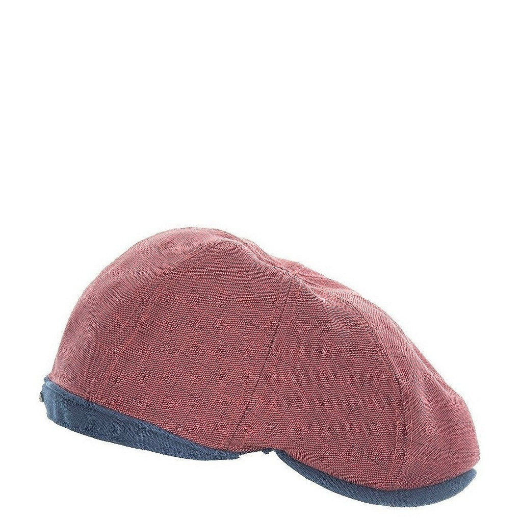 Biltmore Driver Newsboy Hat Red Grid Medium