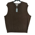 Daniel Cremieux Sweater Vest Men's XXL Supima Cotton Cashmere Blend Brown