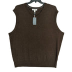 Daniel Cremieux Sweater Vest Men's XXL Supima Cotton Cashmere Blend Brown