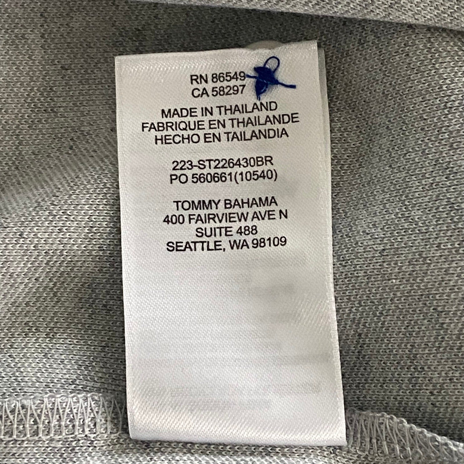 Tommy Bahama Tailgater Polo Shirt Men's Small Island Zone Pima Cotton Gray