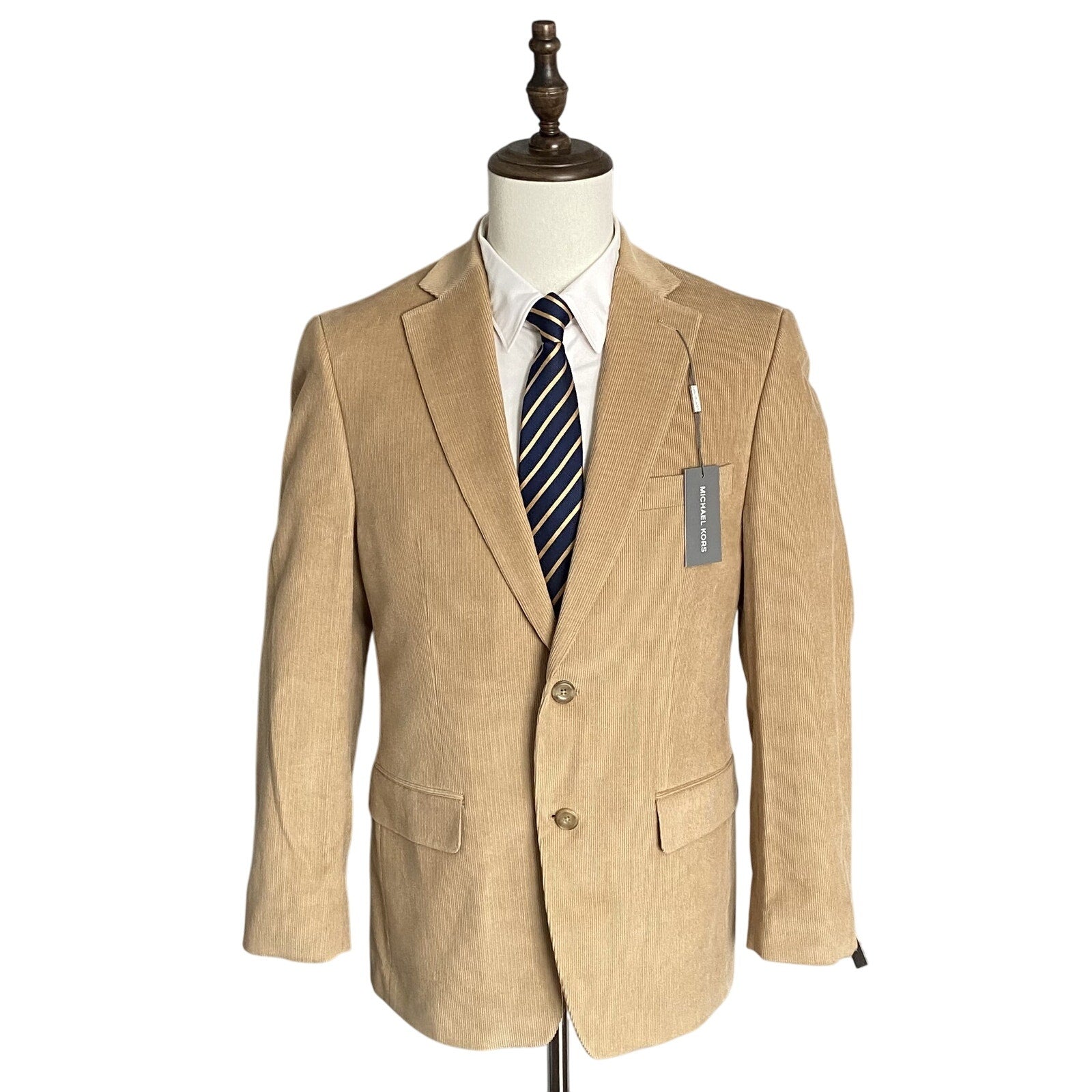Michael Kors Sport Coat Men's 38 Regular Modern Fit Corduroy Cotton Camel