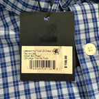 Mizzen+Main Shirt Men's XXL Leeward Trim Fit No Tuck Cobalt Ben Plaid