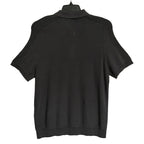 Michael Kors Polo Shirt Men's Large Short Sleeve Knit Cotton Black