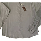 Michael Kors Dress Shirt Men's XXL Button-Down Slim Fit Black/White Geo