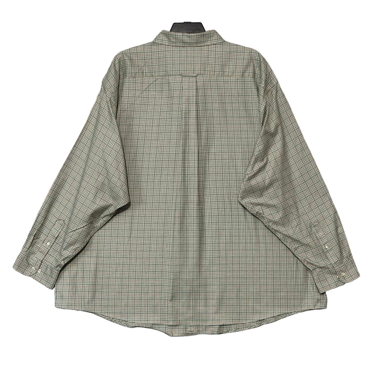 Roundtree & Yorke Oxford Dress Shirt Men's 4XB LS Big & Tall Green Red NWT