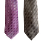 Perry Ellis Portfolio Men's Ties Lot of 2 Magenta & Brown Bartolle Mini