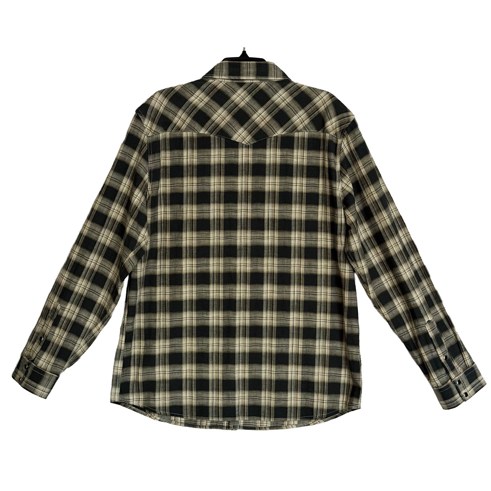 AG Los Angeles Shirt Men's XL Classic Fit Huston Western Charcoal Plaid