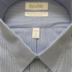 Roundtree & Yorke Shirt Big & Tall Men's 19 34/35 Blue Pinstripe Dress Shirt