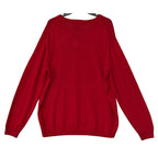 Hart Schaffner Marx Sweater Men's 3XT Big & Tall V-Neck Merino Wool Red