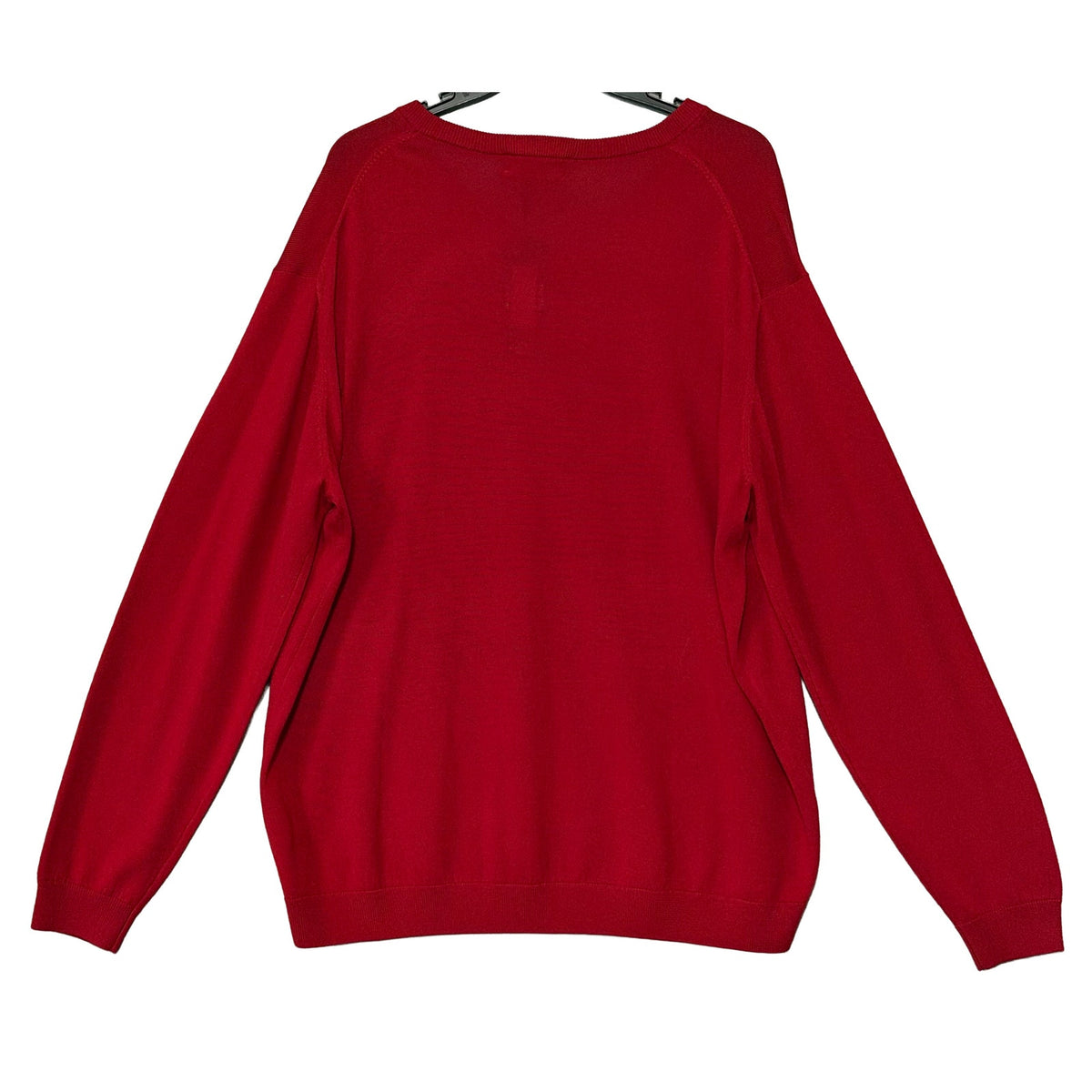 Hart Schaffner Marx Sweater Men's 3XT Big & Tall V-Neck Merino Wool Red