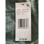 Johnnie-O Shorts Men's 32W Cotton Linen Blend Flat Front Blue Surf