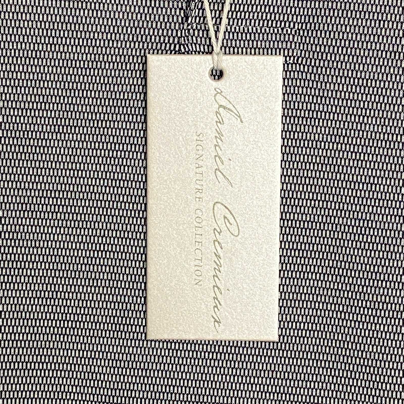 Daniel Cremieux Polo Shirt Men's Small Long Sleeve Pima Cotton Navy Heather