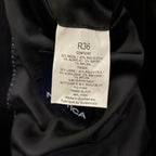 Nautica Men's 36 Regular Overcoat Double-Breasted Wool Blend Lined Black