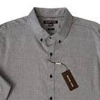 Michael Kors Dress Shirt Men's XXL Button-Down Slim Fit Black/White Geo