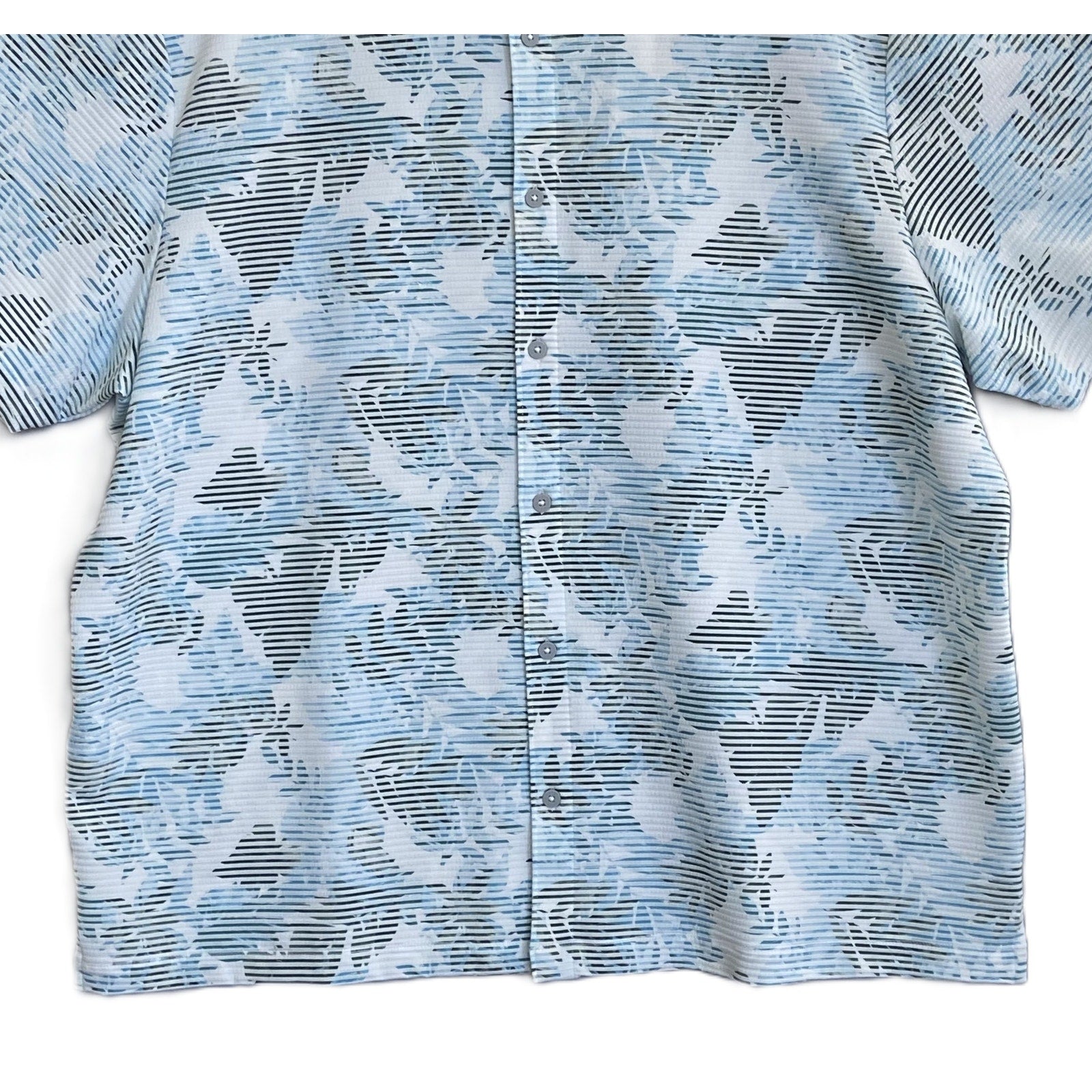 Tommy Bahama Shirt Men's 2XLB Big & Tall "Costa Wave Allegro Frondes" Jade