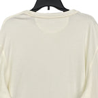 Daniel Cremieux Mne's XXL Long Sleeve Crew Neck T-Shirt Solid Cream